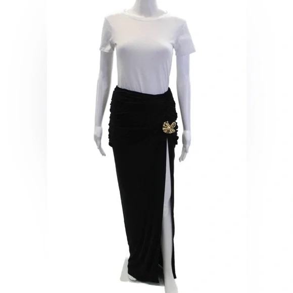 Nwt MICHAEL COSTELLO x REVOLVE Magnolia Maxi Skirt in Black size S - Picture 2 of 6